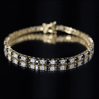Prong Set Certified Lab Grown Black and White Diamond Tennis Bracelet