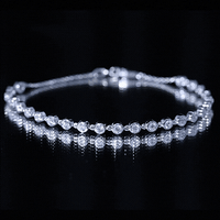 Certified Lab Grown Bezel Set Diamond Eternity Chain Bracelet