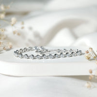 Certified Lab Grown Bezel Set Diamond Eternity Chain Bracelet