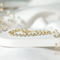 Certified Lab Grown Bezel Set Diamond Eternity Chain Bracelet