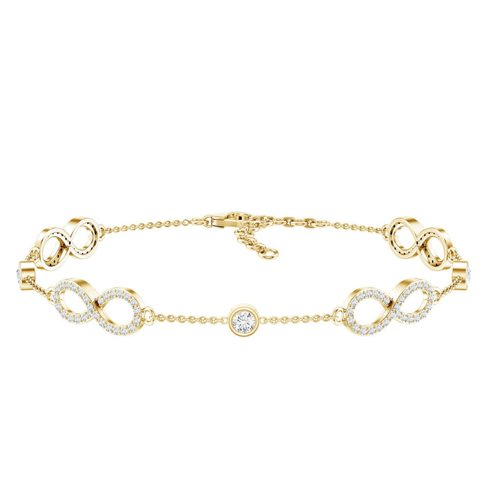 Lab Grown Diamond Infinity Bracelet for Women