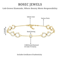 Lab Grown Diamond Infinity Bracelet for Women