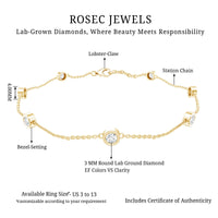 Lab Grown Diamond Chain Bracelet for Women