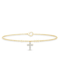 Certified Lab Grown Diamond Cross Bracelet