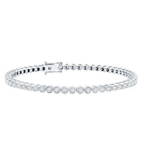 Certified Bezel Set Lab Grown Diamond Tennis Bracelet