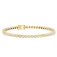 Certified Bezel Set Lab Grown Diamond Tennis Bracelet