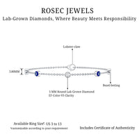 Lab Grown Bezel Set Diamond Evil Eye Bracelet