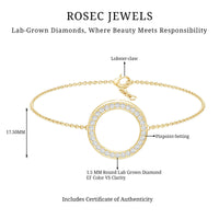 Certified Lab Grown Diamond Circle Bracelet for Women
