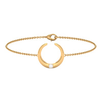 Rosec Jewels Certified Diamond Moon Chain Bracelet featuring a delicate chain with sparkling diamond accents.