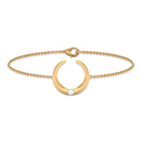Certified diamond moon chain bracelet by Rosec Jewels featuring a delicate silver chain with sparkling diamond moon charms.