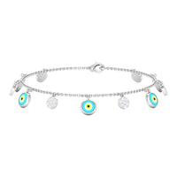 Certified Diamond Evil Eye Chain Bracelet