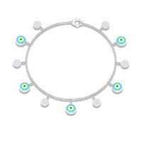Certified Diamond Evil Eye Chain Bracelet