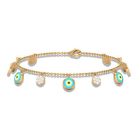 Certified Diamond Evil Eye Chain Bracelet
