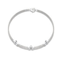 Certified Diamond Star Double Chain Bracelet
