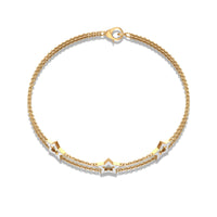Certified Diamond Star Double Chain Bracelet