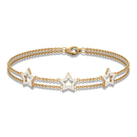 Certified Diamond Star Double Chain Bracelet