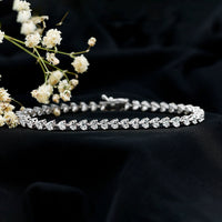 Lab Grown Diamond Heart Tennis Bracelet for Wedding