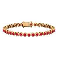 Certified Lab Grown Ruby Tennis Bracelet for Women