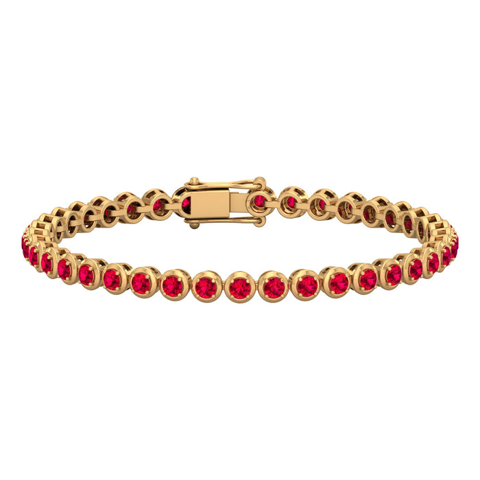 Certified Lab Grown Ruby Tennis Bracelet for Women