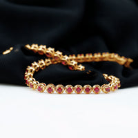 Certified Lab Grown Ruby Tennis Bracelet for Women