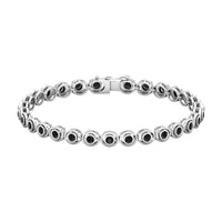 Real Black Onyx Tennis Bracelet with Certificate