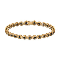 Real Black Onyx Tennis Bracelet with Certificate