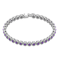 Natural Amethyst Tennis Bracelet for Women