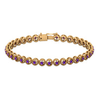 Natural Amethyst Tennis Bracelet for Women