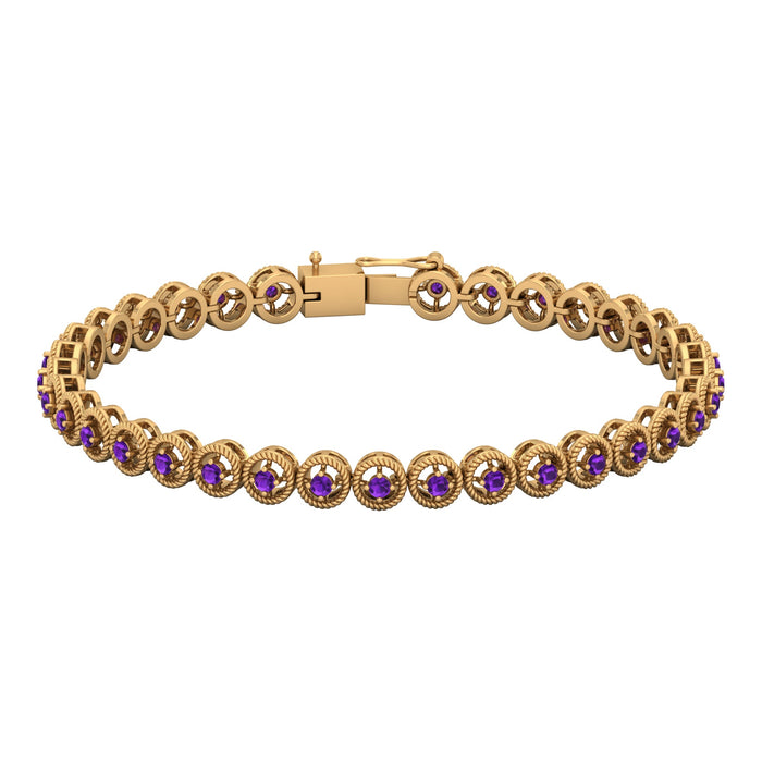 Natural Amethyst Tennis Bracelet for Women