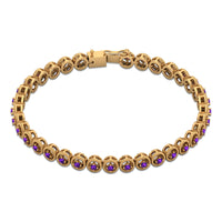 Natural Amethyst Tennis Bracelet for Women