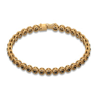 Certified Lab Grown Black Diamond Tennis Bracelet with Rope Frame