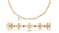 Genuine garnet flower bracelet with bolo chain by Rosec Jewels, featuring vibrant red garnet flower charms on a sleek chain.