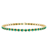 Certified Lab Grown Emerald Tennis Bracelet For Wedding