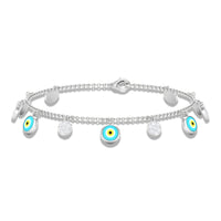 Certified Diamond Evil Eye Chain Bracelet