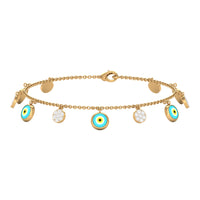 Certified Diamond Evil Eye Chain Bracelet