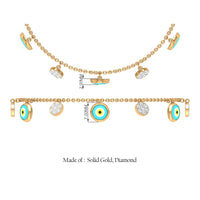 Certified Diamond Evil Eye Chain Bracelet