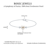 7.4 Carat Freshwater Pearl Solitaire Bolo Bracelet