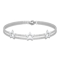 Certified Diamond Star Double Chain Bracelet