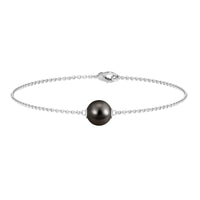 7.5 Carat Solitaire Tahitian Black Pearl Bracelet with Lobster Clasp