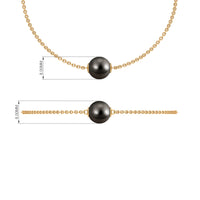 7.5 Carat Solitaire Tahitian Black Pearl Bracelet with Lobster Clasp
