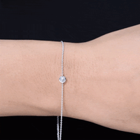 Yellow gold certified diamond chain bracelet in bezel setting by Rosec Jewels, featuring elegant diamond details and a sleek design.