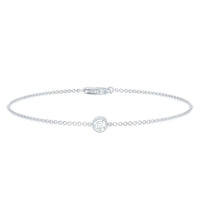Rosec Jewels Certified Diamond Chain Bracelet in bezel setting showcasing sparkling diamonds on a delicate bracelet.