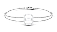 Rosec Jewels real diamond eternity chain bracelet for women, featuring sparkling diamond accents on a delicate, elegant bracelet.