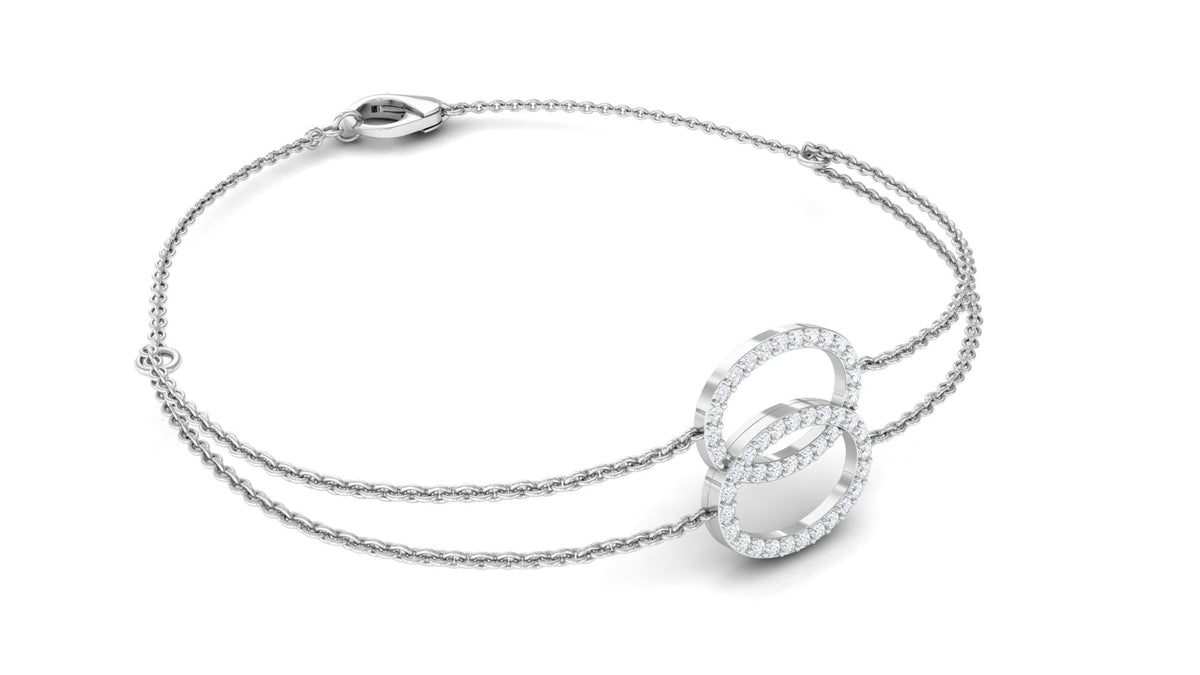 Rosec Jewels real diamond eternity chain bracelet for women, showcasing sparkling diamonds and elegant design.