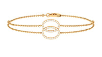 Rosec Jewels real diamond eternity chain bracelet for women, featuring sparkling diamond accents on a delicate bracelet.