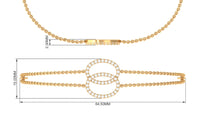 Elegant real diamond eternity chain bracelet for women by Rosec Jewels, featuring sparkling diamonds on a delicate silver chain.