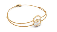 Rosec Jewels real diamond eternity chain bracelet for women, showcasing a sparkling, continuous row of diamonds on a delicate bracelet.