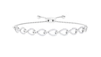 Rosec Jewels cubic zirconia infinity bolo bracelet for women, showcasing sparkling zirconia stones and adjustable design.