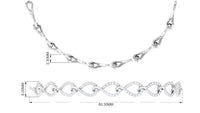 Rosec Jewels cubic zirconia infinity bolo bracelet for women, featuring sparkling stones and adjustable slide closure.