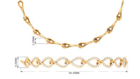 Cubic zirconia infinity bolo bracelet for women by Rosec Jewels, featuring sparkling zirconia stones and adjustable cord design.